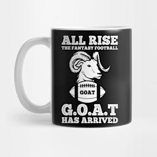 All Rise Fantasy Football Goat Arrived League Champion Draft Mug